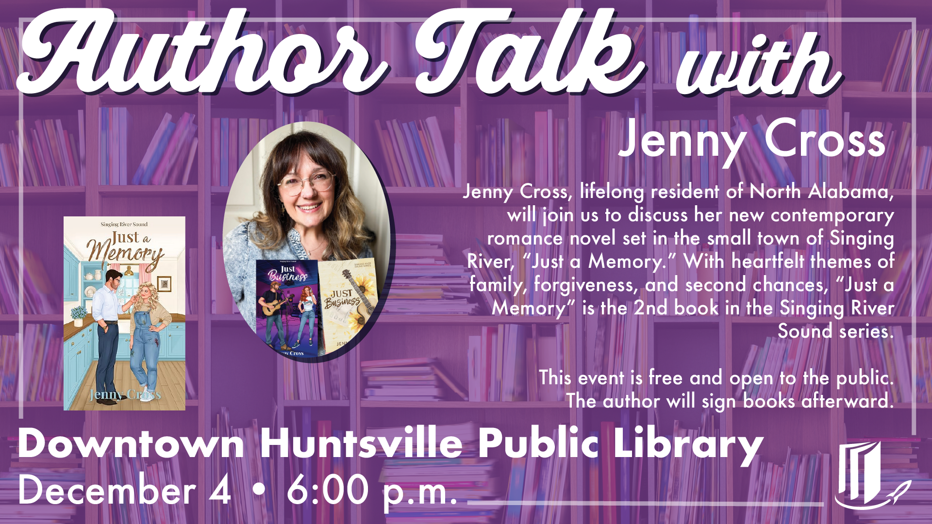 Author Talk with Jenny Cross Author Talk with Jenny Cross