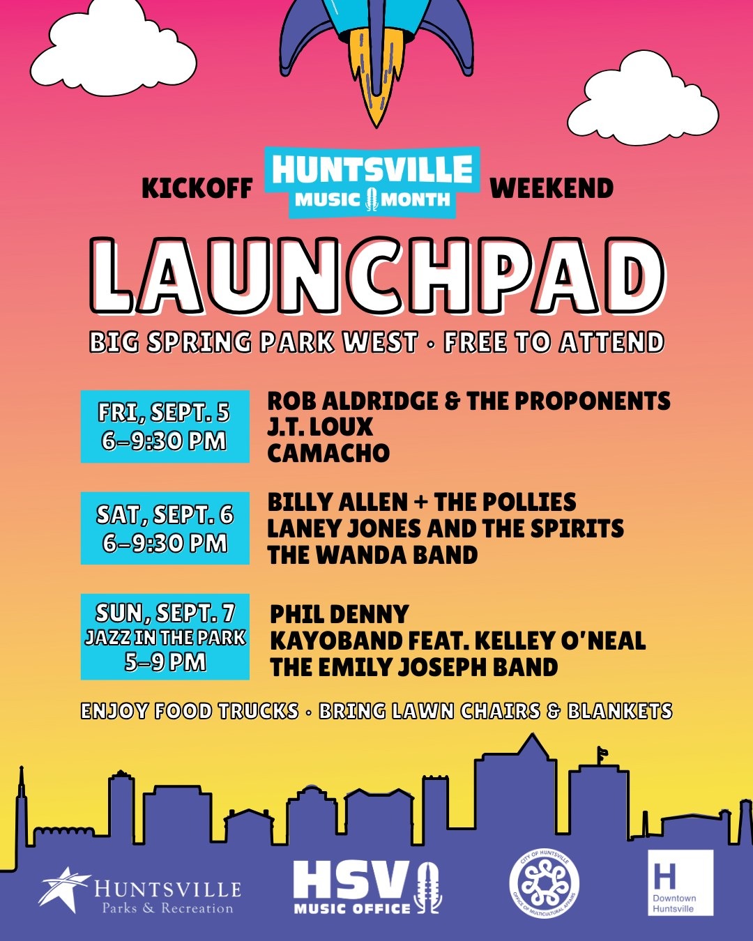 LAUNCHPAD – RBilly Allen + The Polliles – Laney Jones and The Spirits – The Wanda Band