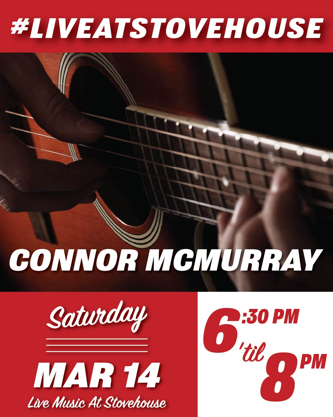 Connor McMurray LIVE at Stovehouse Connor McMurray LIVE at Stovehouse