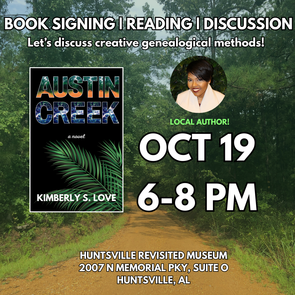 Book Talk by Kimberly Love at Huntsville Revisited Museum Book Talk by Kimberly Love at Huntsville Revisited Museum