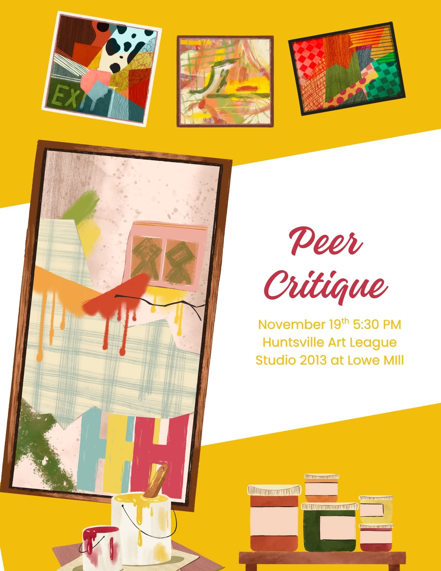 Peer Critique at Huntsville Art League