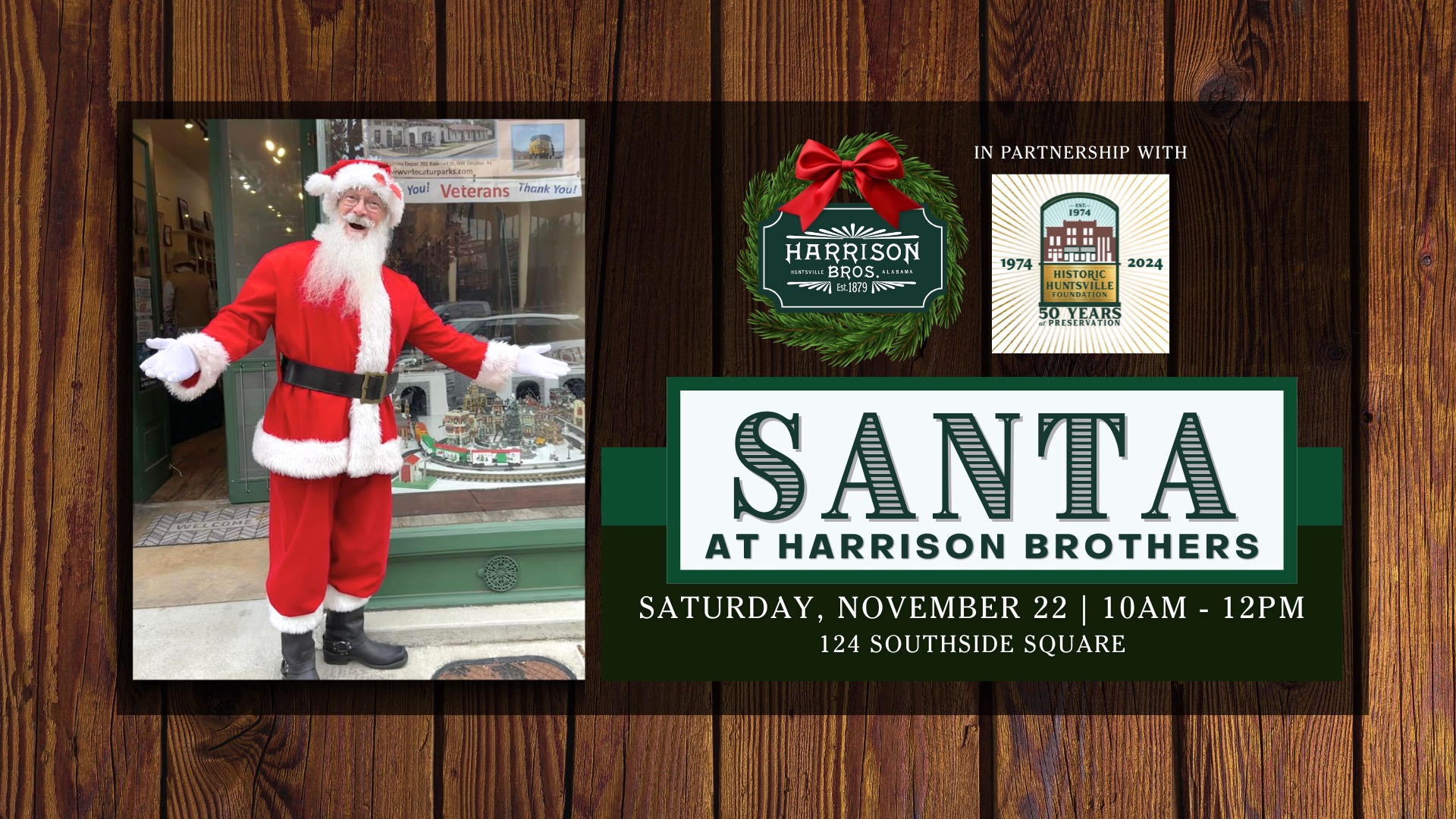 Santa Claus is coming to Harrison Brothers!