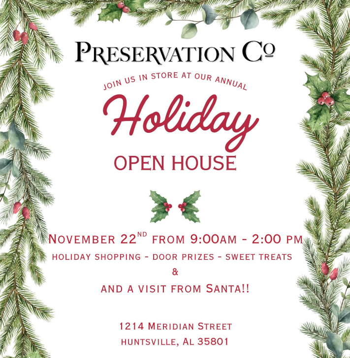 Preservation Co Holiday Open House Preservation Co Holiday Open House
