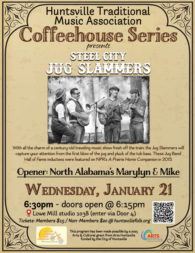 HTMA January Coffeehouse w/ Steel City Jug Slammers HTMA January Coffeehouse w/ Steel City Jug Slammers