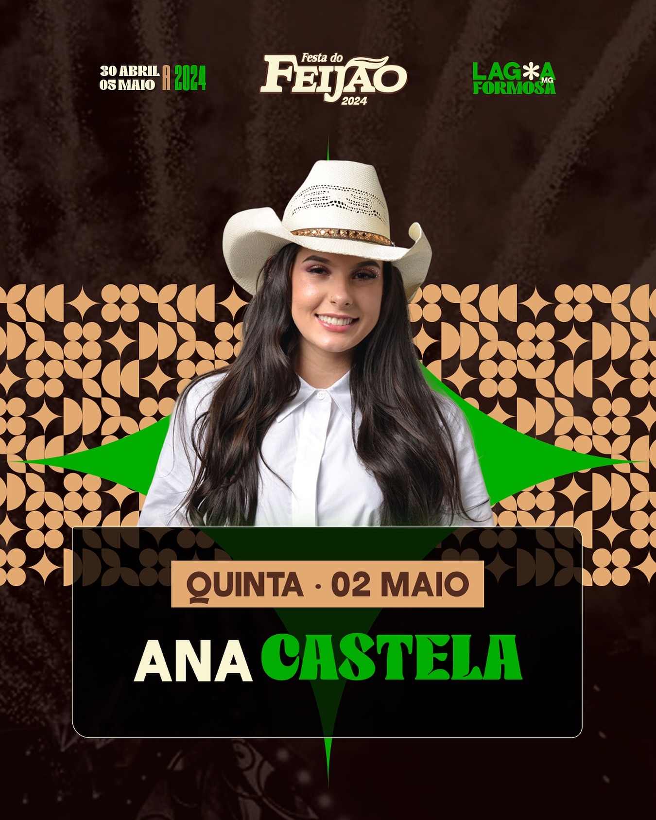 Ana castela na Festa do Feijão 2024 - Lagoa Formosa - MG